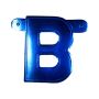 Bannerletter ’B’ blauw