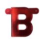 Bannerletter ’B’ rood