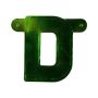 Bannerletter ’D’ groen