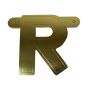 Bannerletter ’R’ goud