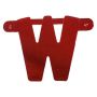 Bannerletter ’W’ rood