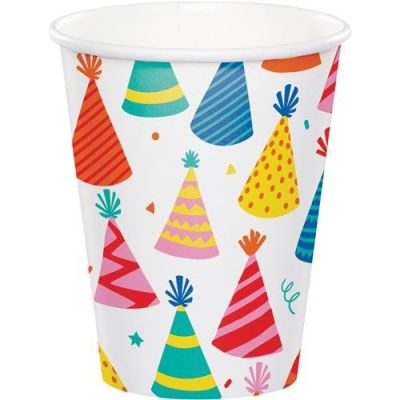 Bechers hats off birthday (266ml, 8stk)