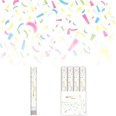 Bio confetti shooter multi color rijstpapier (40cm).