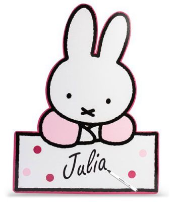 Birth announcement Miffy baby pink with stand (60cm)