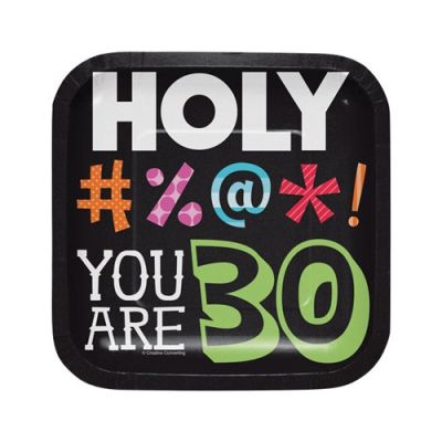 Borden holy bleep ’30’ (Ø18cm, 8st)