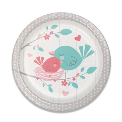 Borden hello baby girl (Ø18cm, 8st) Borden hello baby girl (Ø18cm, 8st)