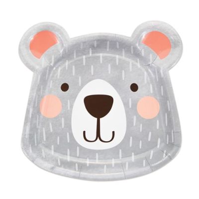 Bordjes shape birthday bear (Ø23cm, 8st)