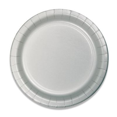 Borden shimmering silver (Ø18cm, 8st)