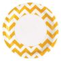Plates zigzag yellow (Ø23cm, 8pcs)