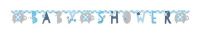Buchstabengirlande Floral Elephant Babyshower blau 160cm
