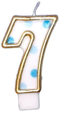 Candle number ’7’ blue (8.5 cm) Candle number ’7’ blue (8.5 cm)