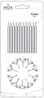 Candles silver (12pcs) Candles silver (12pcs)