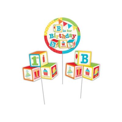 Centre de table sticks ABC birthday (3pcs)