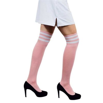 Cheerleader stockings pink/white