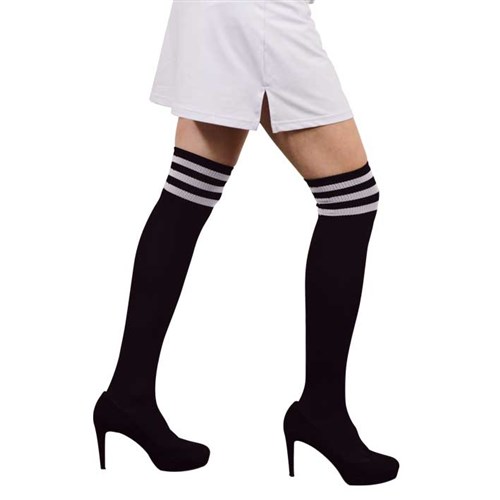 Cheerleaderkousen zwart/wit