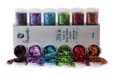 Chunky glitter 6-pack Party (130ml)