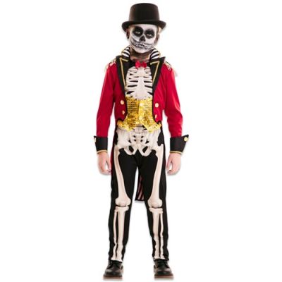 Circusartiest skelet jongen (122-138cm)