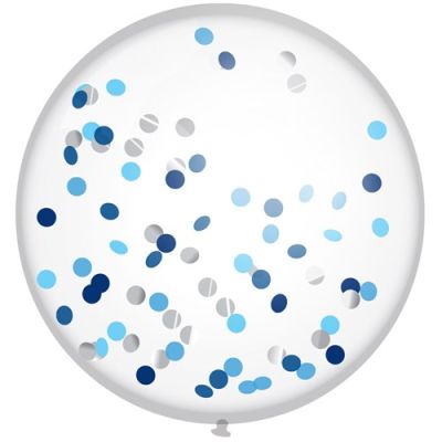 Confetti balloon sky blue (Ø60cm)
