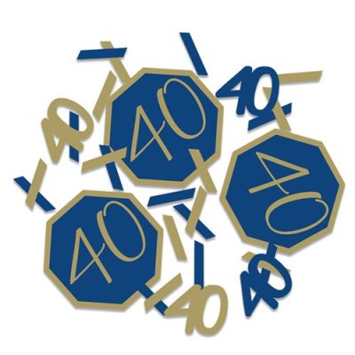 Confetti navy&gold ’40’ (14g)
