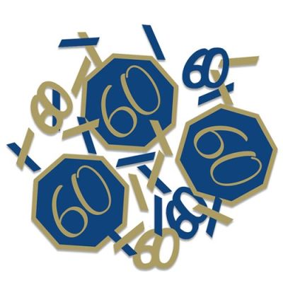 Confetti navy&gold ’60’ (14g)