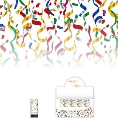 Confetti popper multi color (11cm)