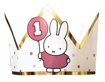 Crown Miffy first birthday pink