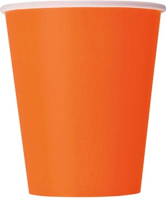 Cups pumpkin orange (270ml, 14pcs)