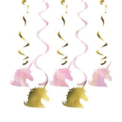 Décoration suspendue unicorn sparkle (5pcs)