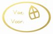 Etiketten Gold metallic Van Sint voor 250st