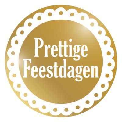 Etiketten goud ’Prettige Feestdagen’ (1000st)