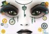 Face art sticker steampunk Amelia