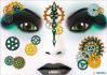 Face art sticker steampunk Marie