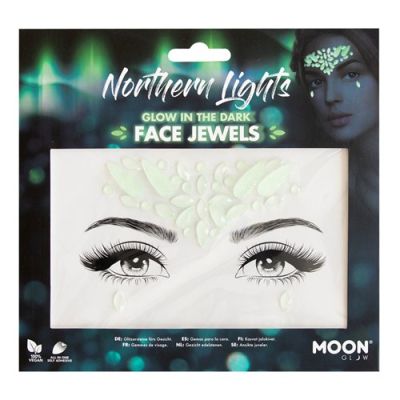 Face jewels Northern Lights glow in the dark
