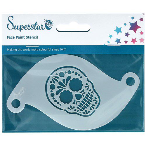 Face paint stencil Sugar skull HazaWitbaard