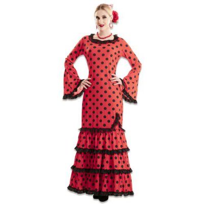Flamenco jurk rood (M/L)