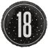 Foil balloon glitz blacksilver 18 Ø45cm