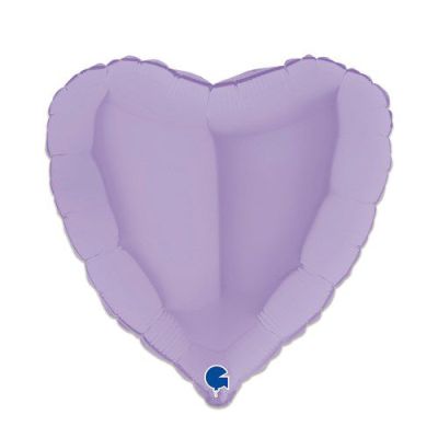 Foilballoon heart mat lila (46cm)