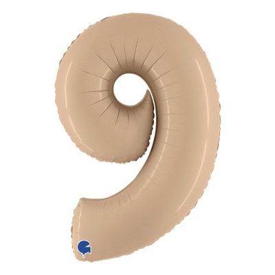 Folieballon ’9’ nude (100cm)