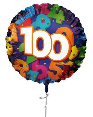 Folieballon ’’100’’ (45cm)
