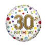 Folieballon ’30th birthday’ ECO (Ø46cm)