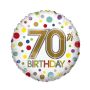 Folieballon ’70th birthday’ ECO (Ø46cm)