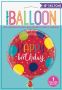 Folieballon balloon birthday (Ø45cm)