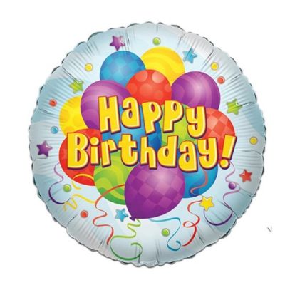 Folieballon Happy Birthday circle (91cm)