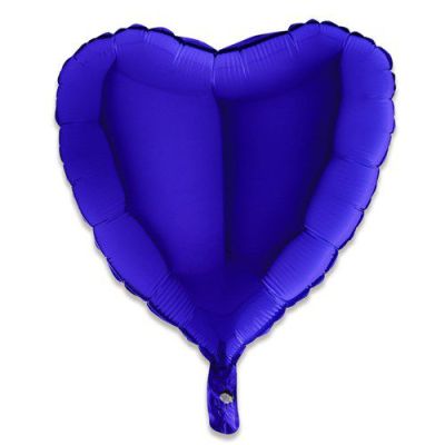 Folieballon hart capriblauw (46cm)