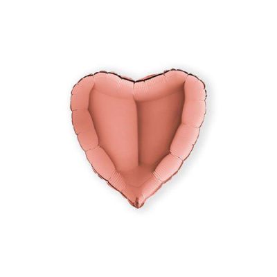 Folieballon hart roségoud (46cm)