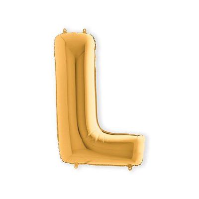 Folieballon letter ’L’ goud (100cm)