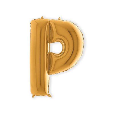 Folieballon letter ’P’ goud (100cm)