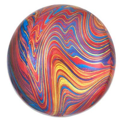 Folieballon Marblez Orbz multi (40cm) Folieballon Marblez Orbz multi (40cm)