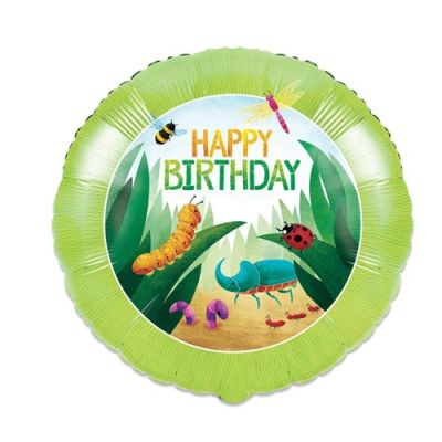 Folienballon Birthday Bugs (Ø45cm)