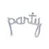 Folienschrift Party holographic